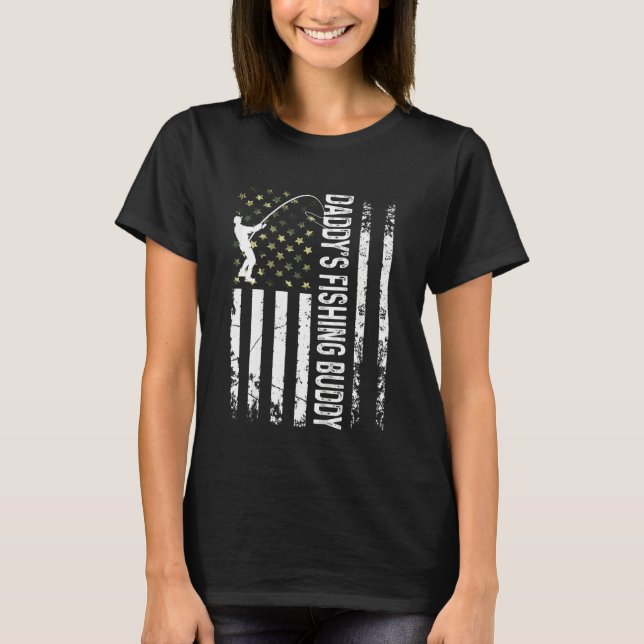 Camiseta Niños Guay Usa patriota de papá pescando a un jove (Anverso)