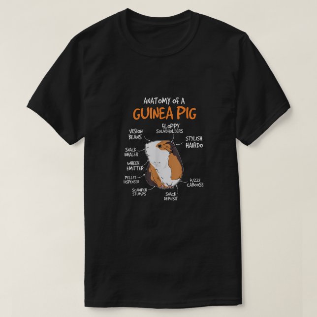 Camiseta Niños Guinea Regalo De Cerdo Cavy Cosas Anatomía D (Diseño del anverso)