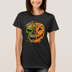 Camiseta Niños Halloween Calabaza Skull Zombie
