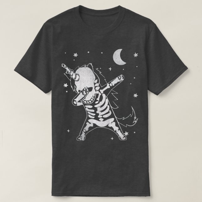 Camiseta Niños Halloween Niños Graciosos Dabbing Skeleton S (Diseño del anverso)