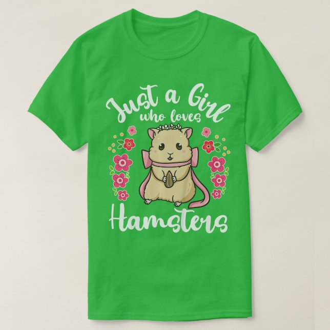 Camiseta Niños Hamster Sólo un Chica que ama a los Hamsters (Diseño del anverso)