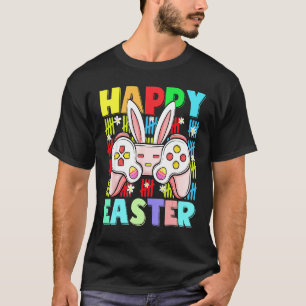 Camiseta Niños Happy Easter Game Controller Ears Funny Egg 