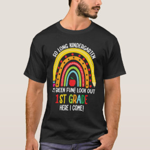 Camiseta Niños Hasta Luego Kinder 1er Grado Aquí Vengo Gr