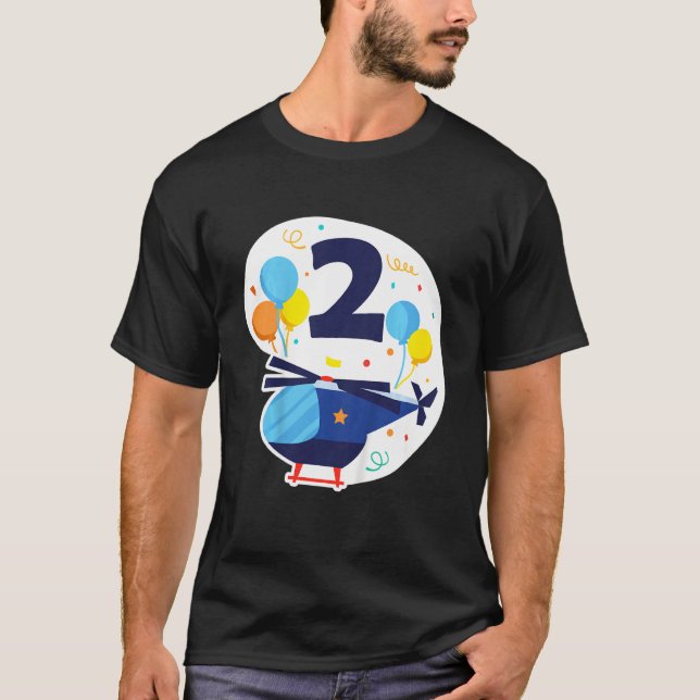 Camiseta Niños Helicópteros Helicópteros Chico Ich Bin 2 añ (Anverso)