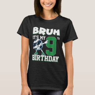 Camiseta Niños Hermano Es Mi Cumpleaños Número 9 Niño Fútbo