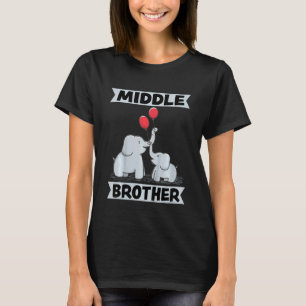 Camiseta Niños Hermano Medio 2023 Cute elefants safari cir