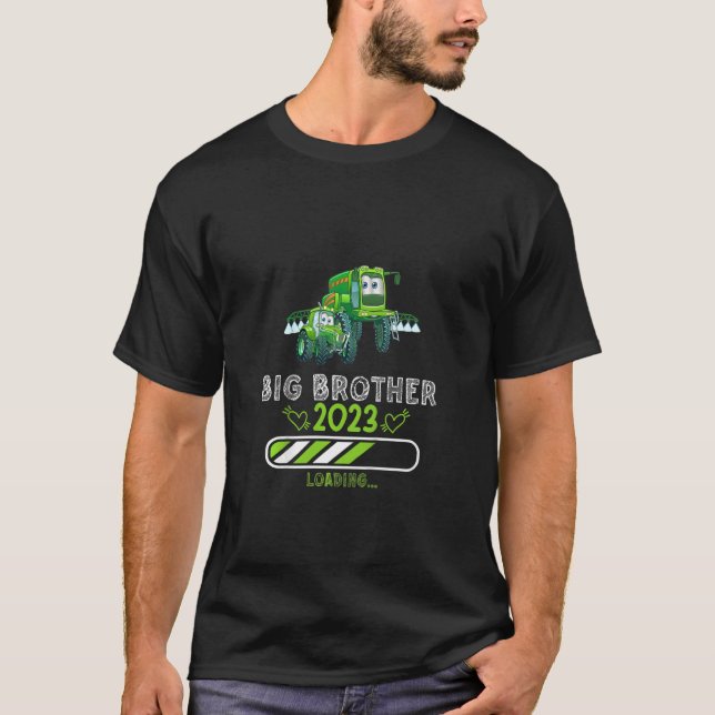 Camiseta Niños Hermanos Gran Hermano tractor agrícola (Anverso)