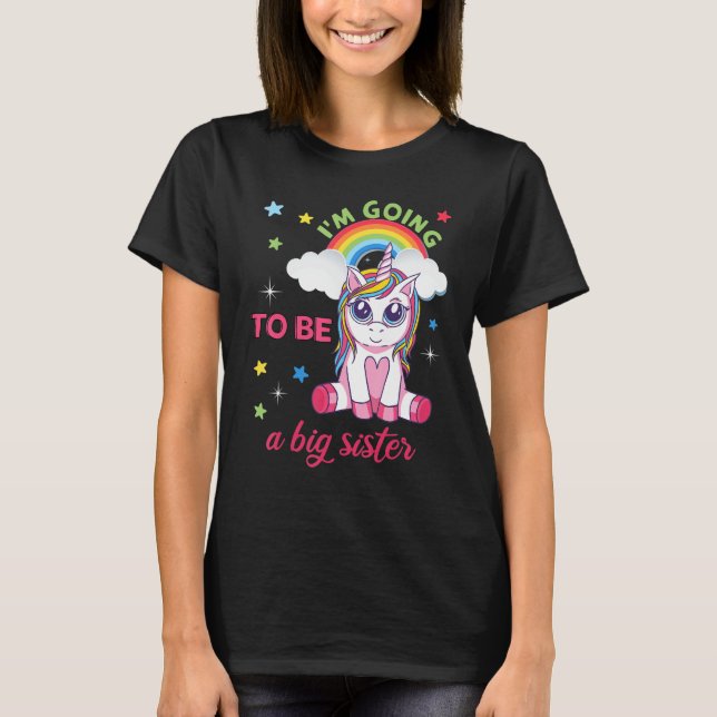 Camiseta Niños hijos de la hermana mayor unicornio chica de (Anverso)