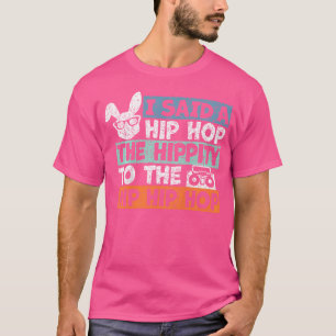 Camiseta Niños Hip Hop Bunny Easter Shirt Para Niños Gracio