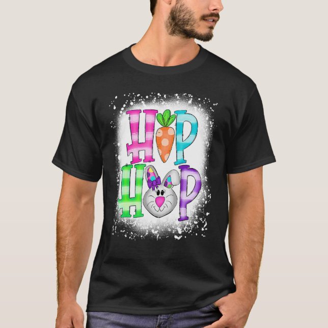 Camiseta Niños Hip Hop Crew Feliz Pascua Bunny Face Eggs Ba (Anverso)