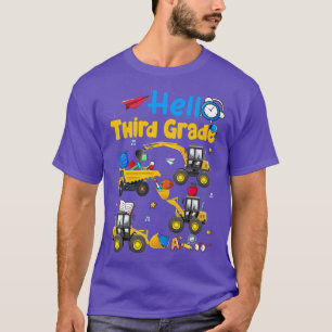 Camiseta Niños Hola Camión de Construcción de 3er Grado Niñ
