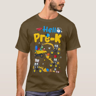 Camiseta Niños Hola Camión de Construcción PreK Niños Niños