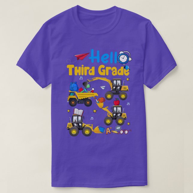 Camiseta Niños Hola, camioneros de tercer grado de construc (Diseño del anverso)