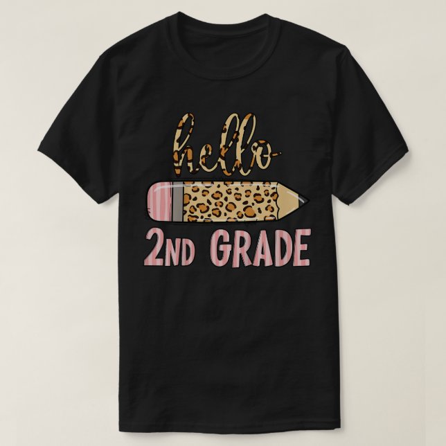 Camiseta Niños Hola De 2º Grado Aquí Vuelvo A Lápiz A Sc (Diseño del anverso)