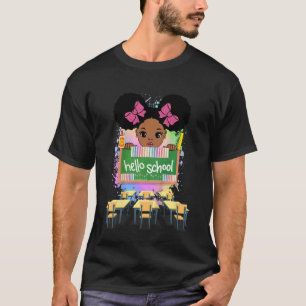 Camiseta Niños Hola Escuela Classroom Kindergarten Princess