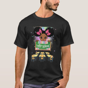 Camiseta Niños Hola Escuela Cute Princesa Bonito Cute Girly