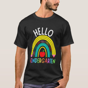 Camiseta Niños Hola Kinder Formas Geniales Arcoiris Diversi