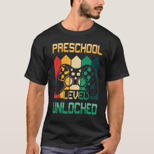 Camiseta Niños Hola Nivel Preescolar Desbloqueado Jugador D