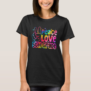Camiseta Niños Hola Paz Amor Niños de quinto grado Chicas d