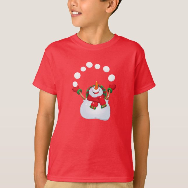 Camiseta Niños Holiday Tee Snowman (Anverso)