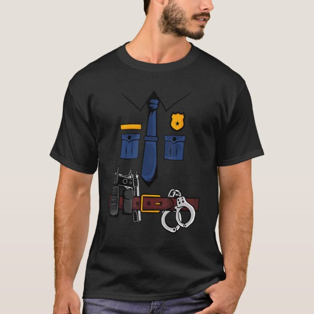 Camiseta Niños hombres mujeres policía vestimenta uniforme (Anverso)