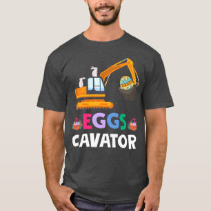 Camiseta Niños Huevos Cavator Pascua Bunny Ecavator Cute Bo