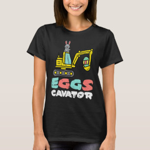 Camiseta Niños Huevos Cavator Pascua Bunny Excavator Cute B