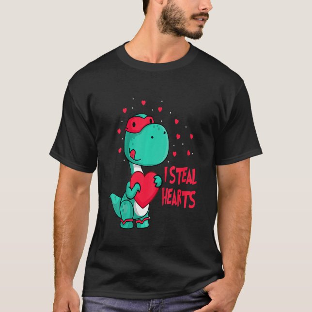Camiseta Niños I Roban Corazones Día de San Valentín Cute D (Anverso)