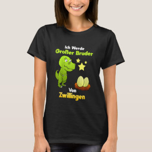 Camiseta Niños Ich Werde Große Bruder Von Zwillingen Dinos 