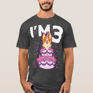 Camiseta Niños Im 3 Bday Fiesta De Perro Niños 3 Cumpleaños