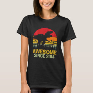 Camiseta Niños Impresionantes dinosaurios en el octavo cump
