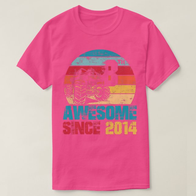 Camiseta Niños Increíbles Desde 2014 8º Cumpleaños Camión M (Diseño del anverso)