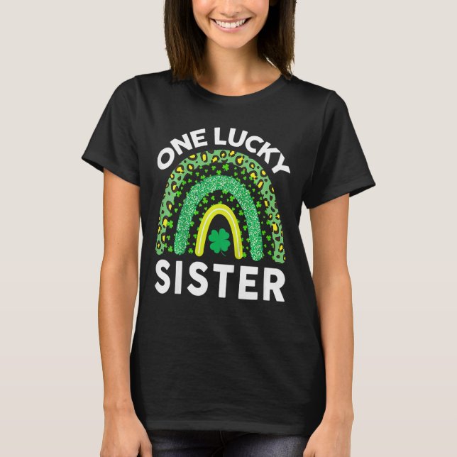 Camiseta Niños irlandeses St Patrick Day One Lucky Sister S (Anverso)