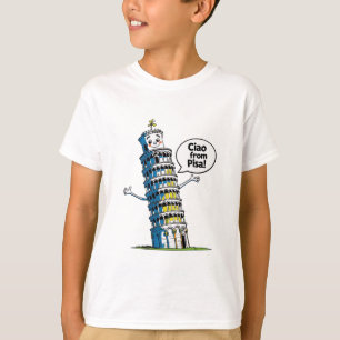 Camiseta Niños Italia Torre inclinada Pisa hola Desde Pisa'