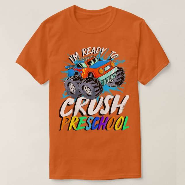 Camiseta Niños Ix27m listos para aplastar el camión de mons (Diseño del anverso)