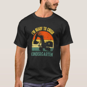 Camiseta Niños Jardín De Niños De Vuelta A La Excavadora Es