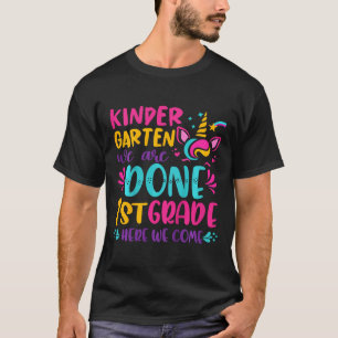 Camiseta Niños Jardín De Niños Hecho Primer Grado El Último