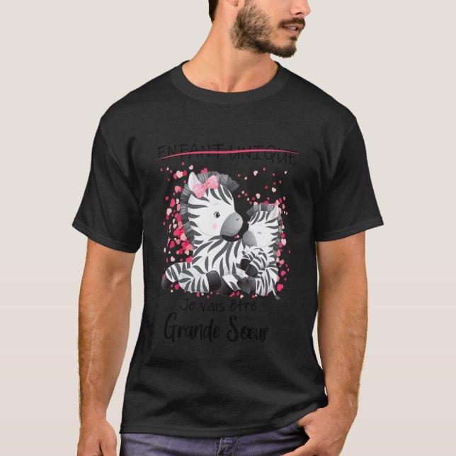 Camiseta Niños Je Vais Être Grande Soeur Annocer Une Pregne (Anverso)