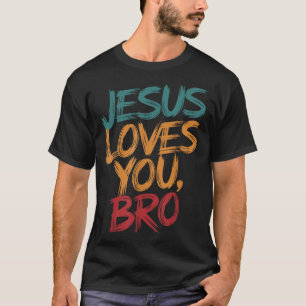 Camiseta Niños Jesús te Ama Hermano Divertido Cristianos Ni