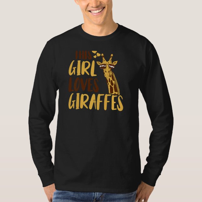 Camiseta Niños jirafas a este Chica le encantan las jirafas (Anverso)