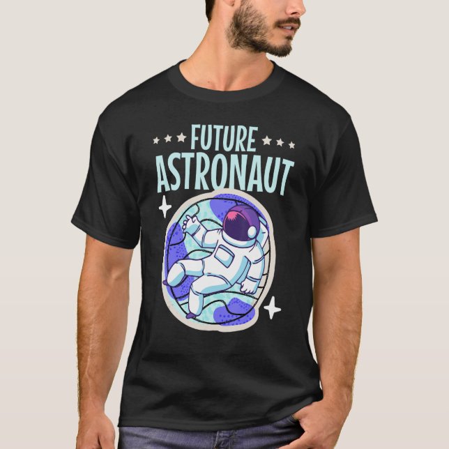 Camiseta Niños jóvenes astronautas de ciencia en el espacio (Anverso)