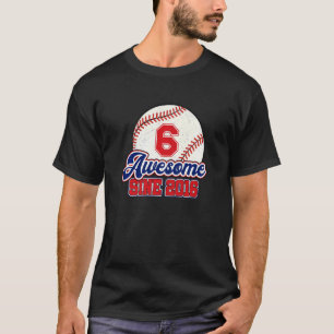 Camiseta Niños jugador de béisbol de cumpleaños número 06 a