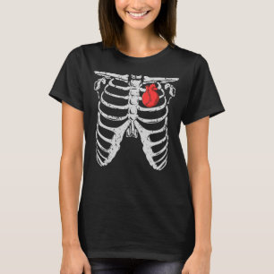Camiseta Niños jugador de béisbol esqueleto Halloween