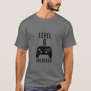 Camiseta Niños Jugador de Cumpleaños Nivel 6 Videojuego des