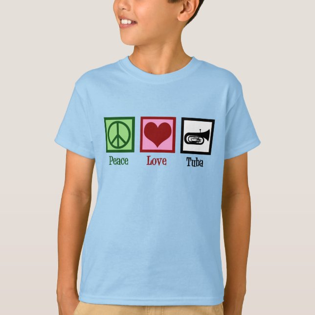 Camiseta Niños jugador de Peace Love Tuba (Anverso)
