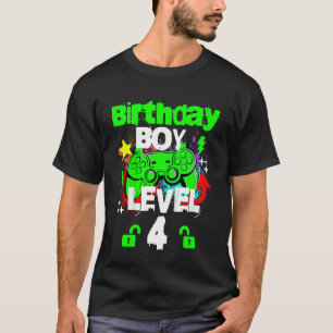 Camiseta Niños jugador feliz cuarto cumpleaños niño de nive
