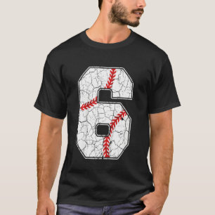 Camiseta Niños Jugadores de Béisbol de 6 años 6º cumpleaños