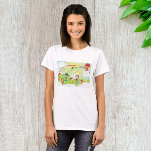Camiseta Niños jugando bajo la lluvia de un bombero con arc