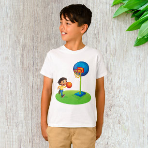 Camiseta Niños jugando básquetbol con deportes de entreteni