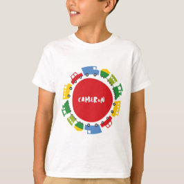 Camiseta Niños Juguetes Autobús de tren de coches Transport